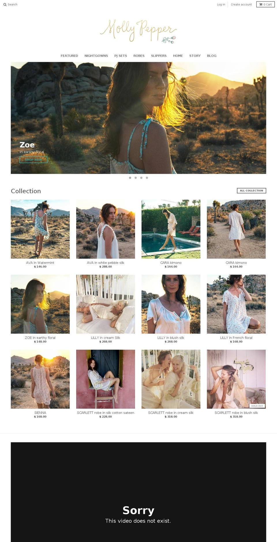 molly-pepper.com shopify website screenshot