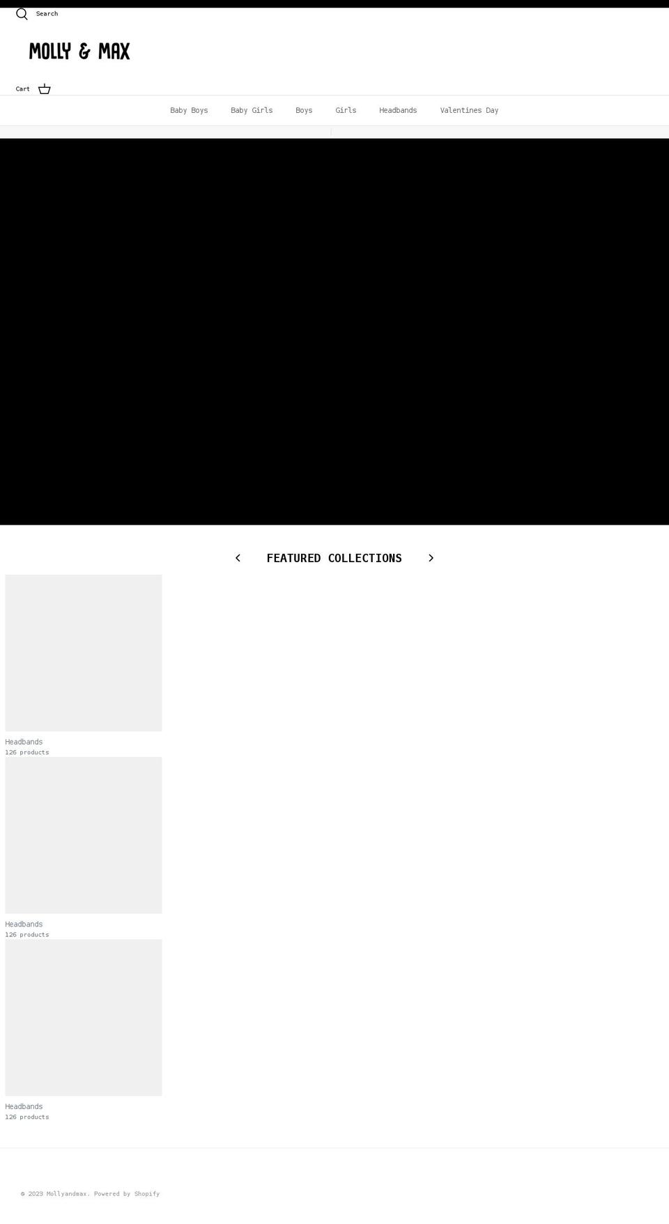 mollyandmax.com shopify website screenshot