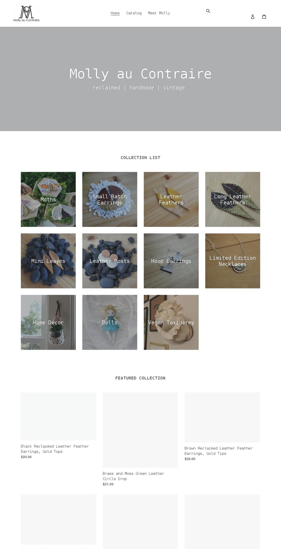 mollyaucontraire.com shopify website screenshot