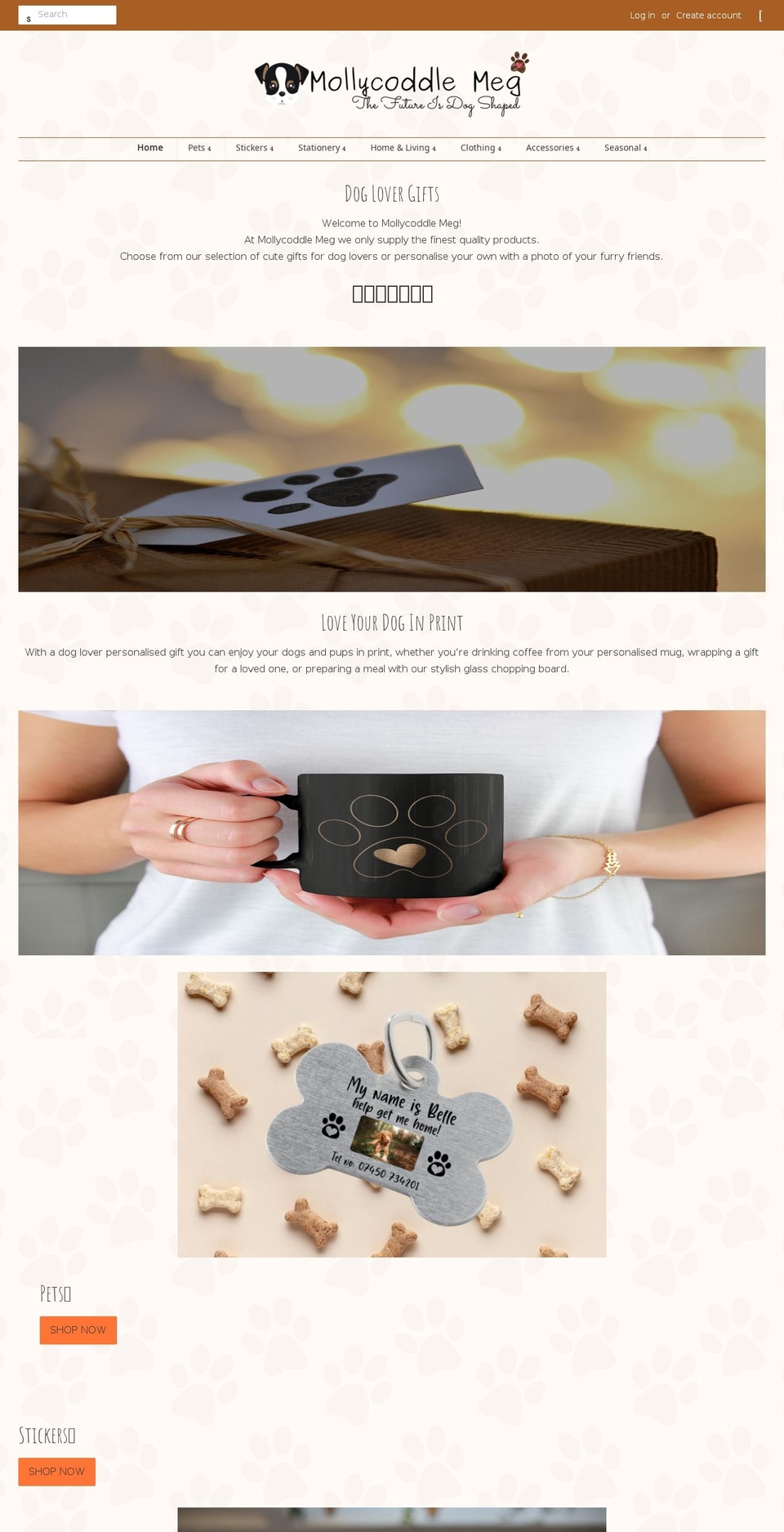 mollycoddlemeg.co.uk shopify website screenshot