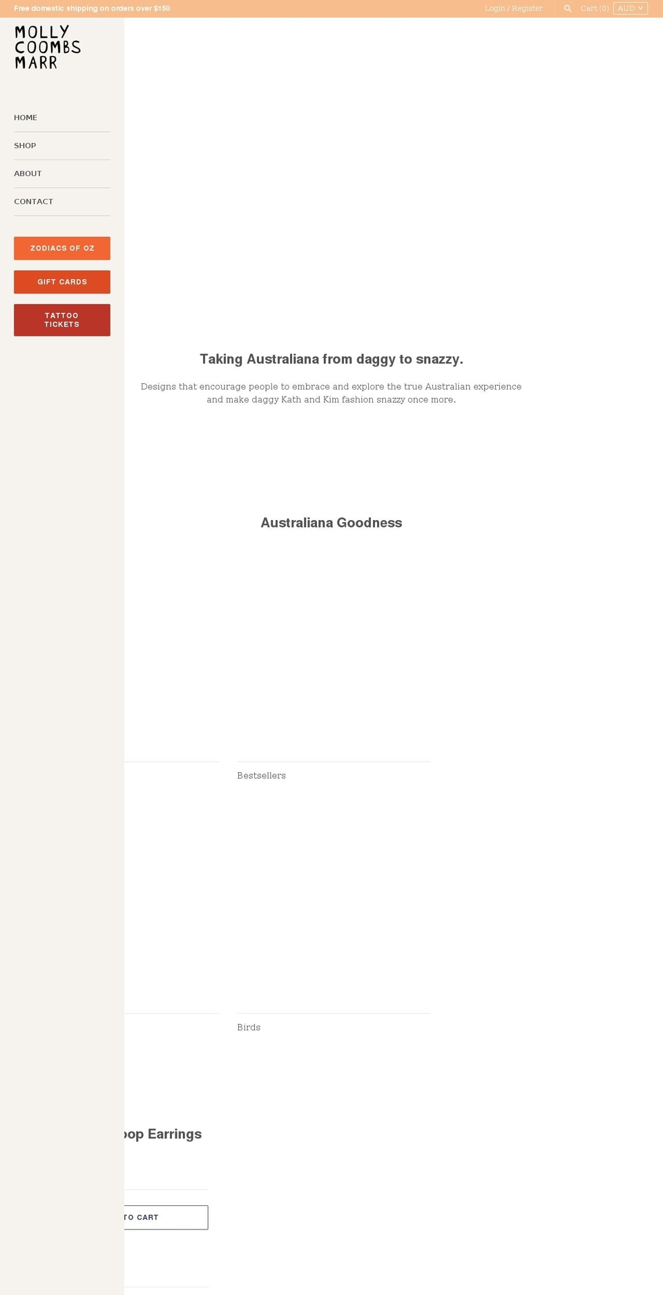 mollycoombsmarr.com shopify website screenshot