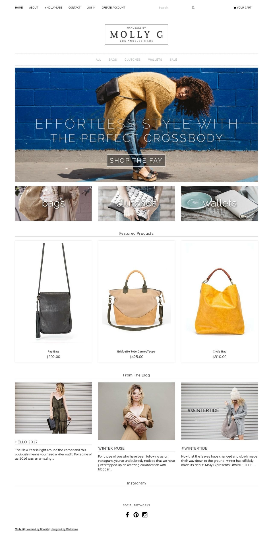 mollyg.com shopify website screenshot