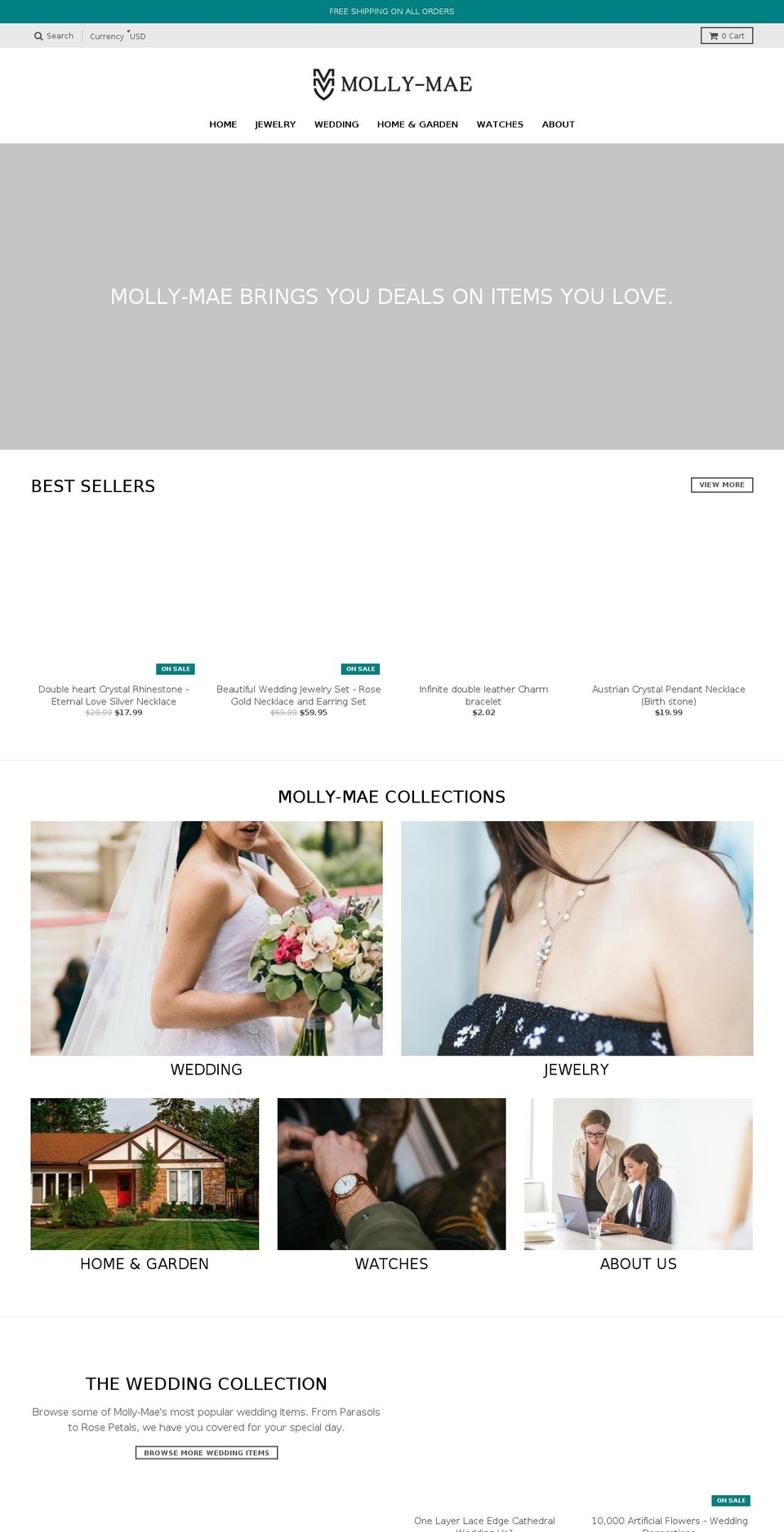 mollymae.org shopify website screenshot