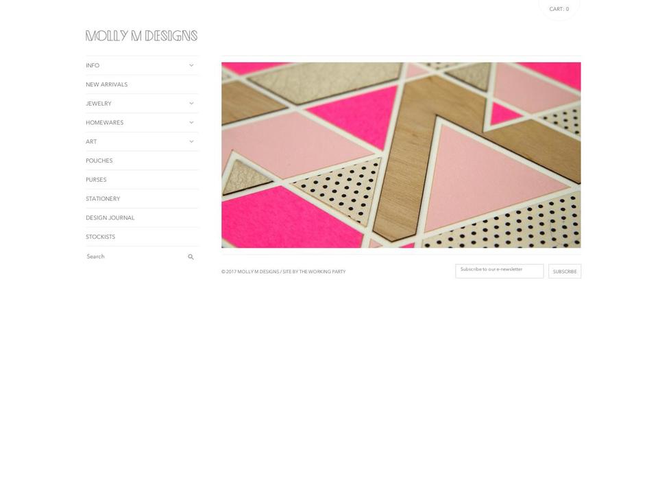 mollymdesigns.com shopify website screenshot