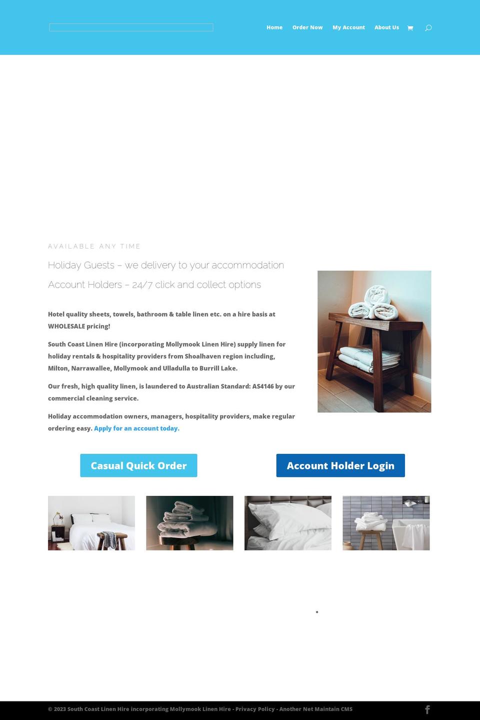 mollymooklinenhire.com.au shopify website screenshot