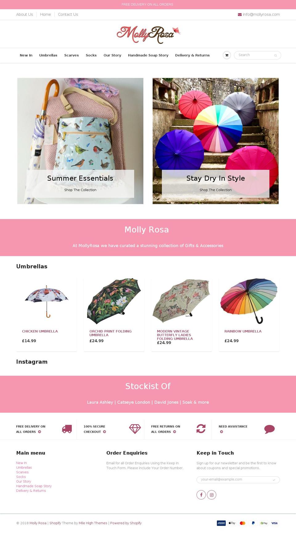 mollyrosa.com — Shopify storefront screenshot
