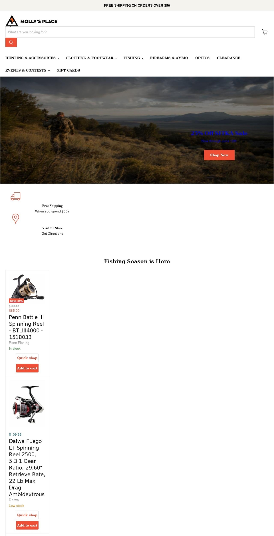 mollys-placellc.myshopify.com shopify website screenshot