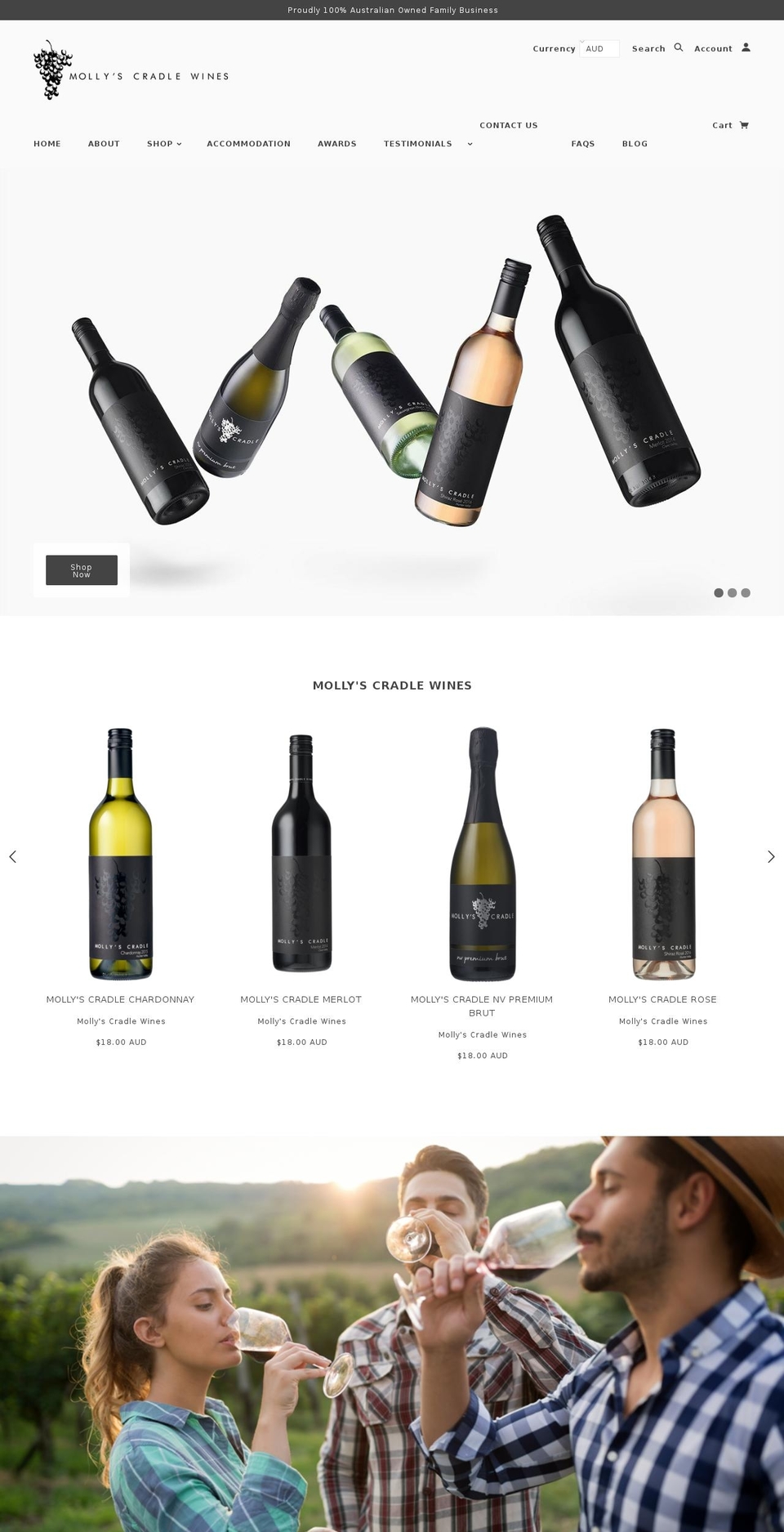 mollyscradle.com shopify website screenshot