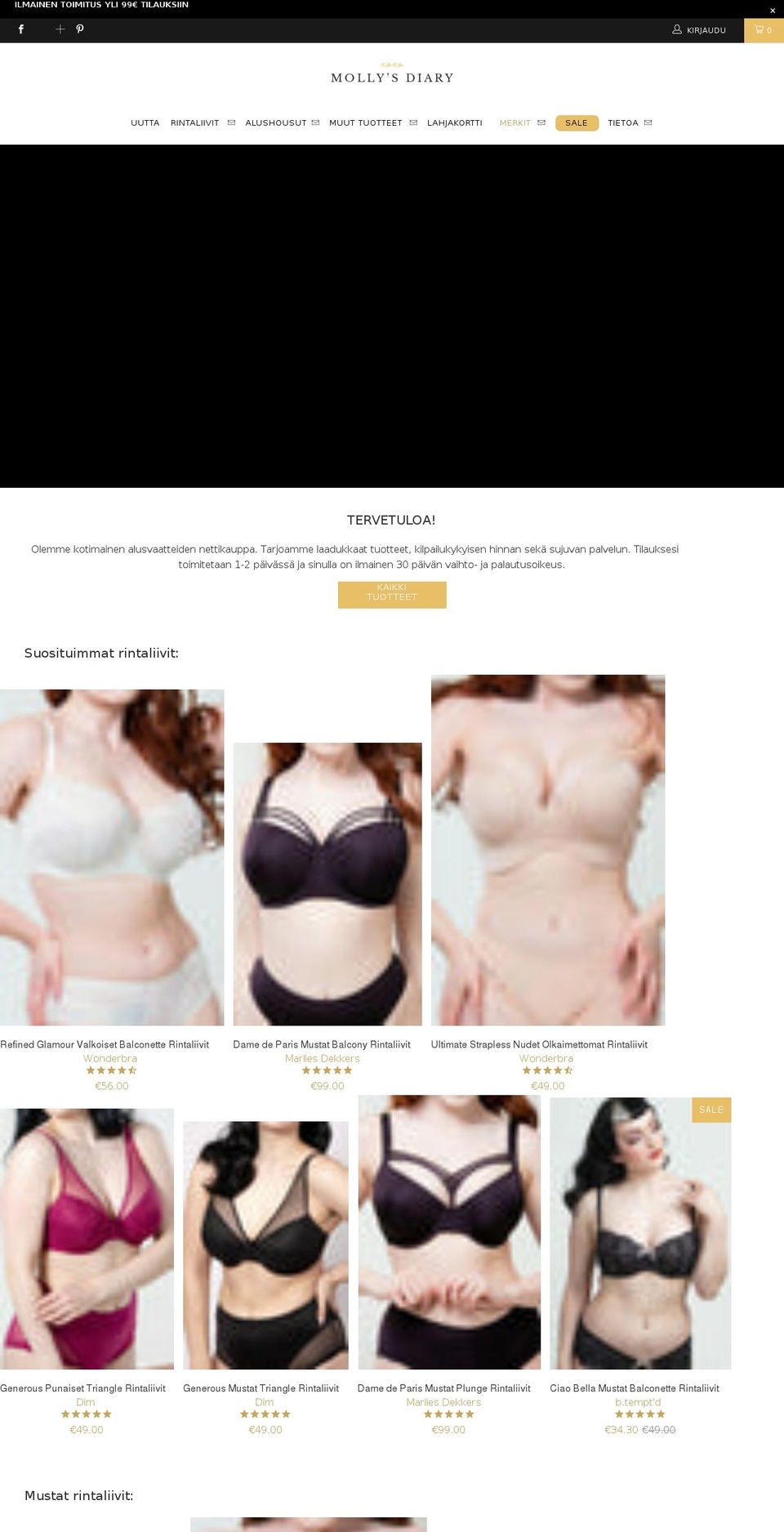 mollysdiary.com shopify website screenshot