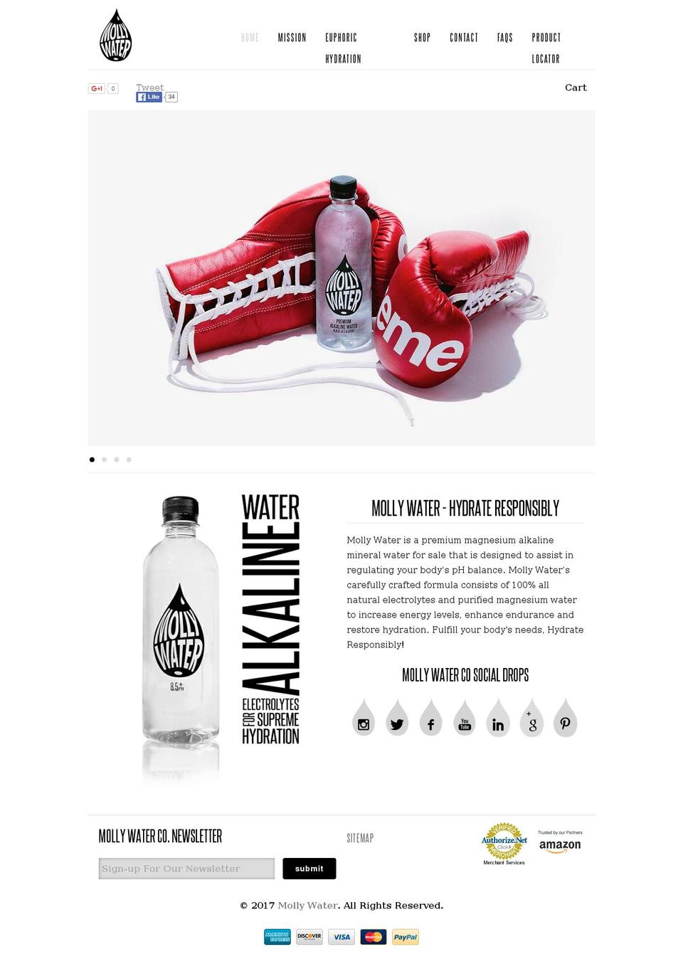 mollywater.com shopify website screenshot