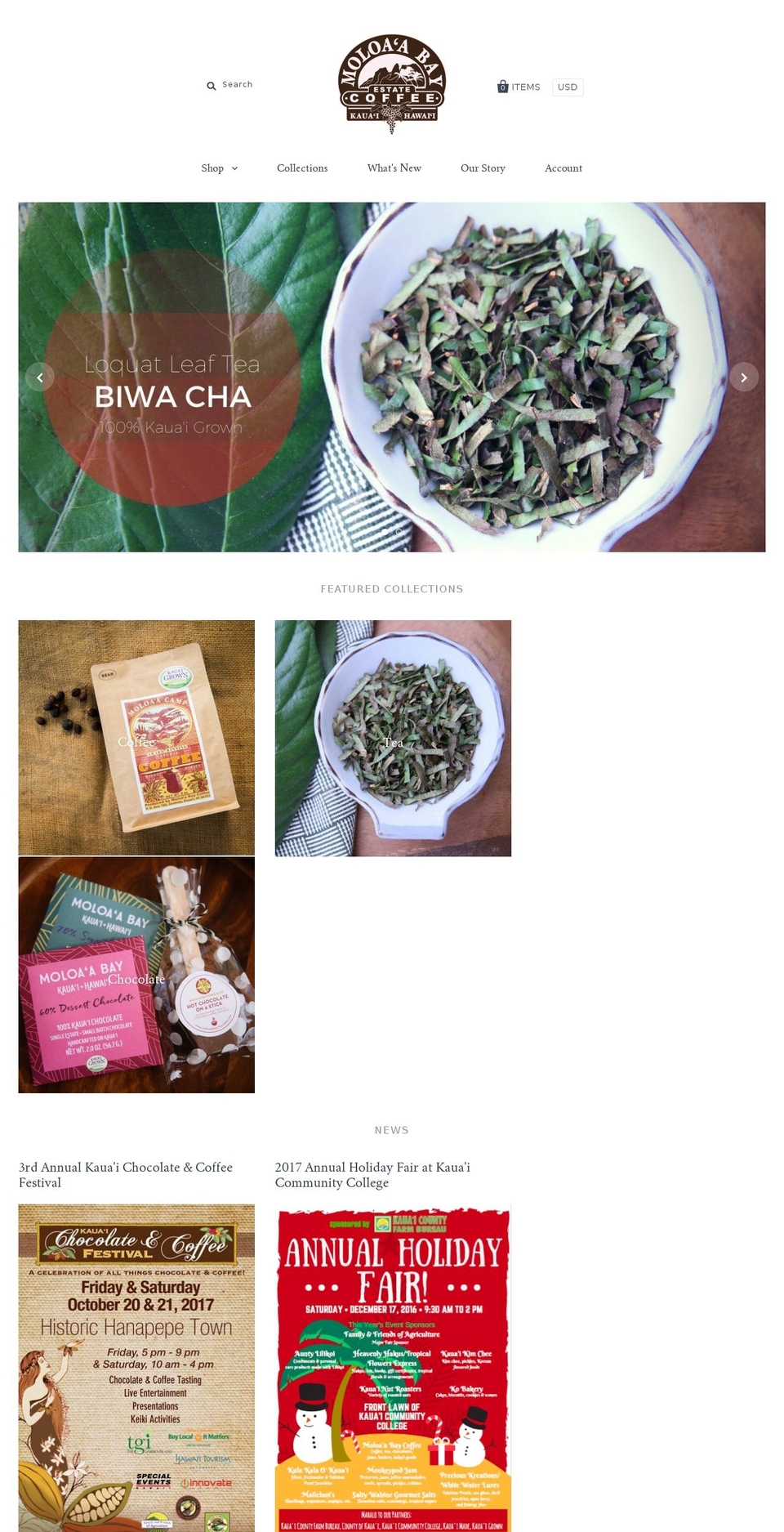 moloaabaychocolate.com — Shopify storefront screenshot