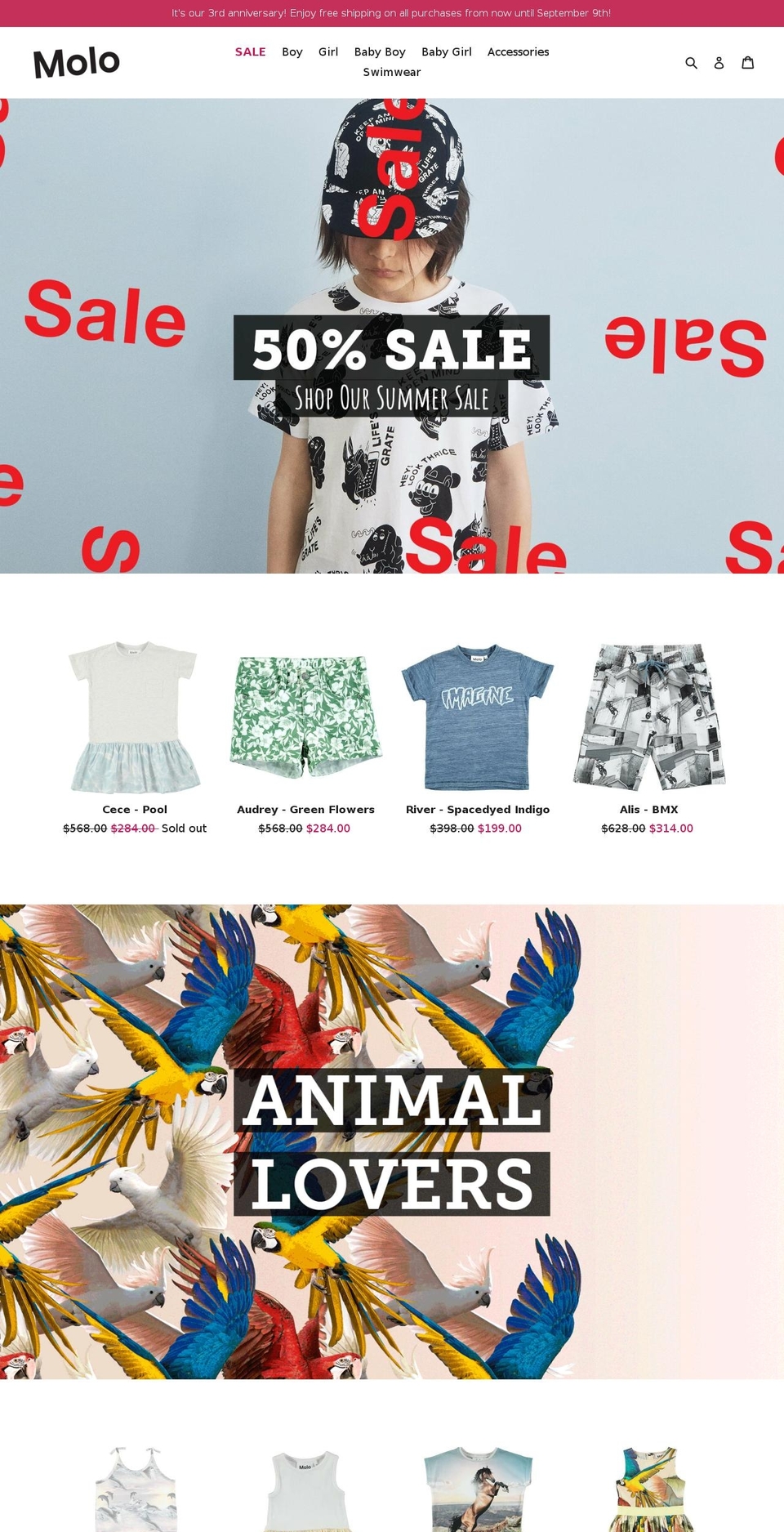 20180816 Final Sale Shopify theme site example molohk.com