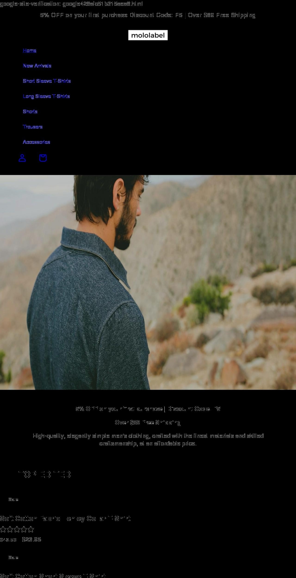 mololabel.com shopify website screenshot