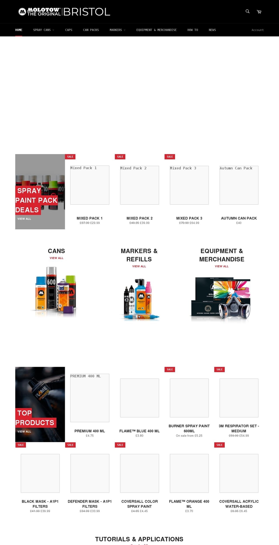 molotow.co.uk shopify website screenshot