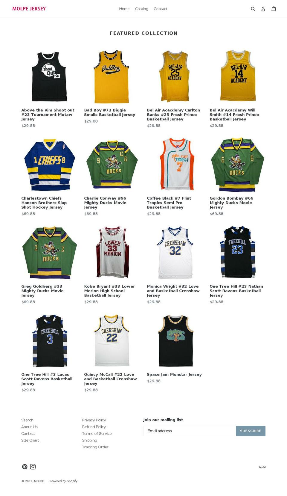 molpejersey.com shopify website screenshot