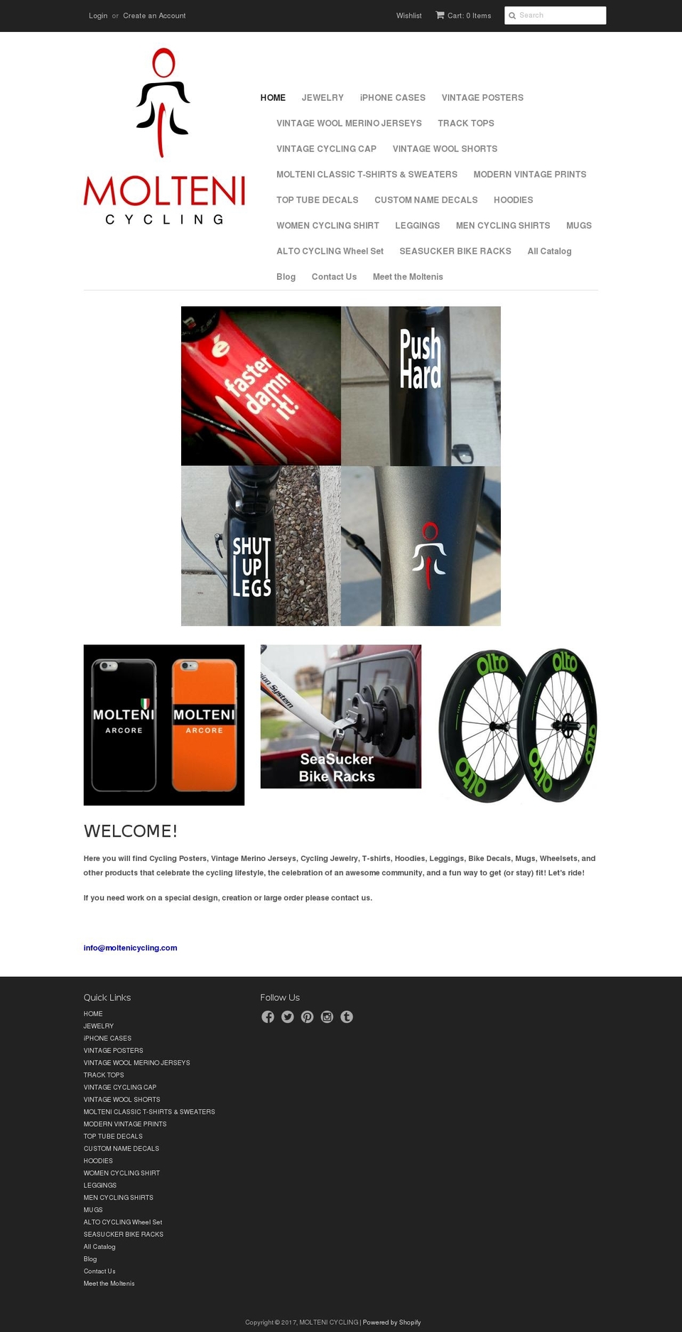 moltenicycling.com shopify website screenshot