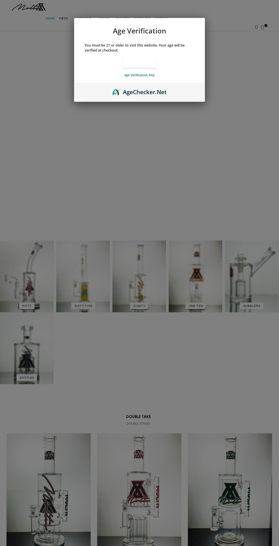 moltnglass.com shopify website screenshot