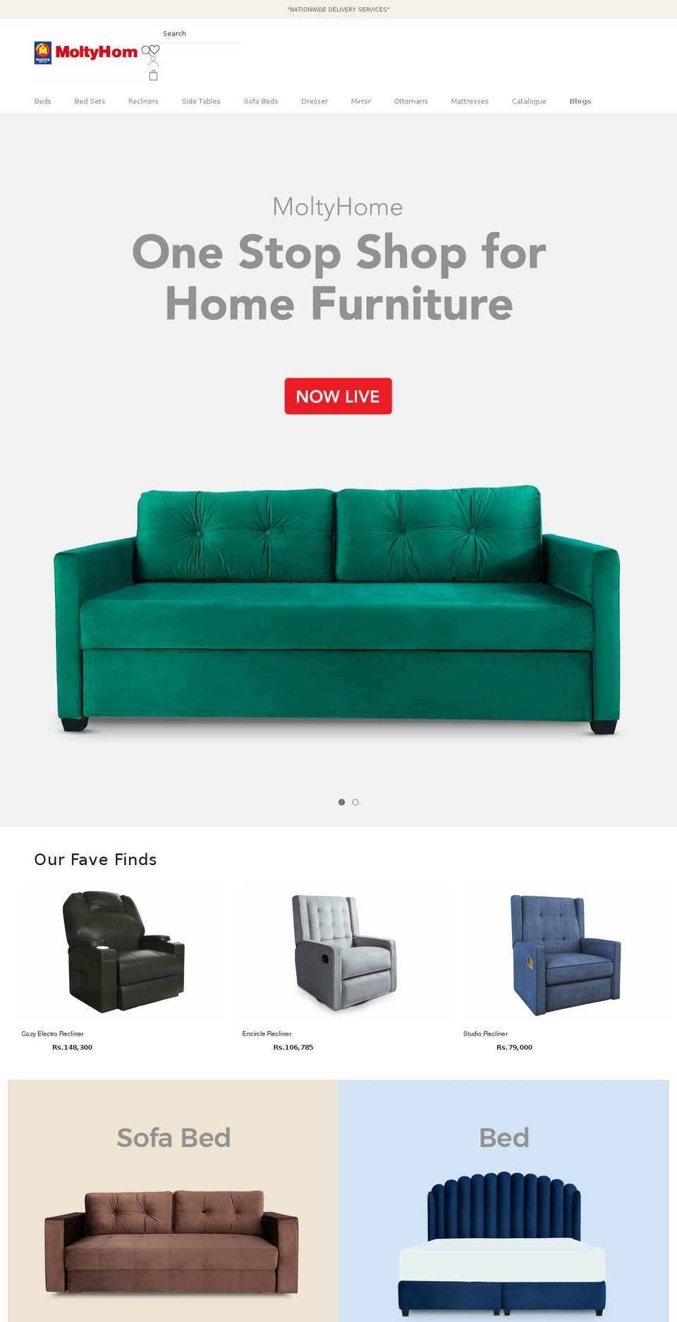 moltyhome.com shopify website screenshot