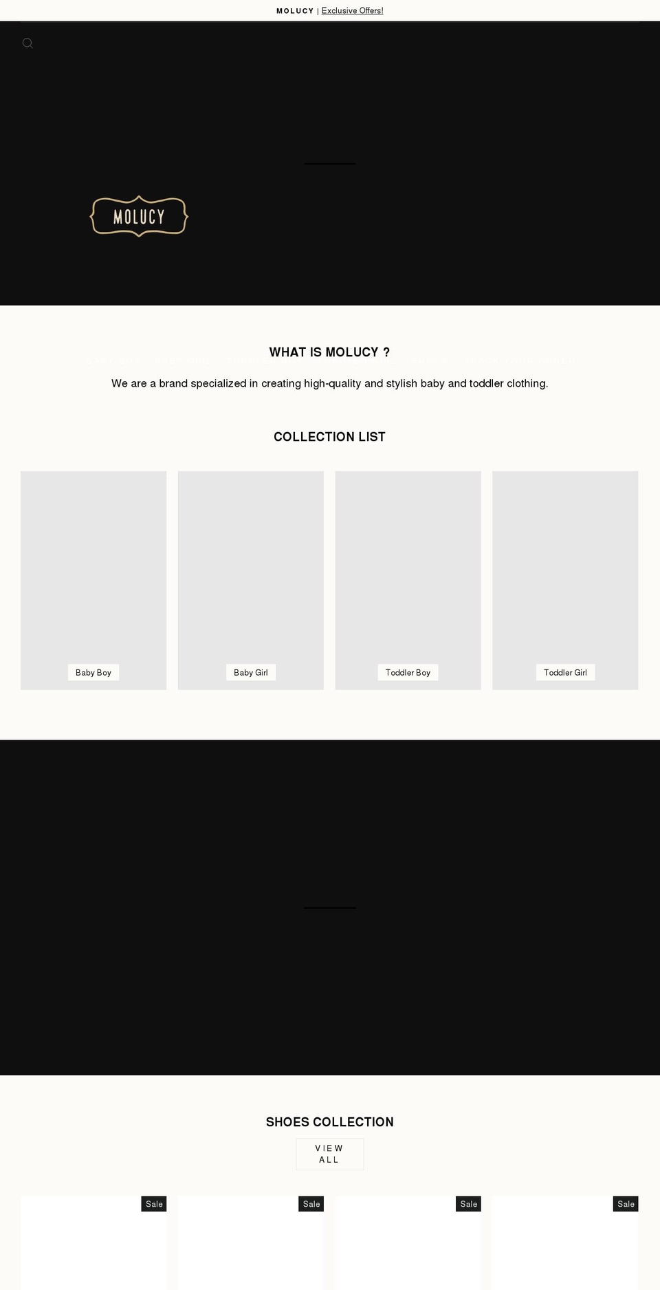 molucy.com shopify website screenshot