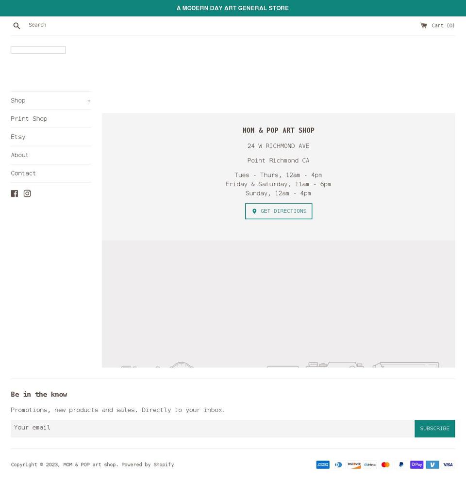 mom-pop-art-shop.myshopify.com shopify website screenshot