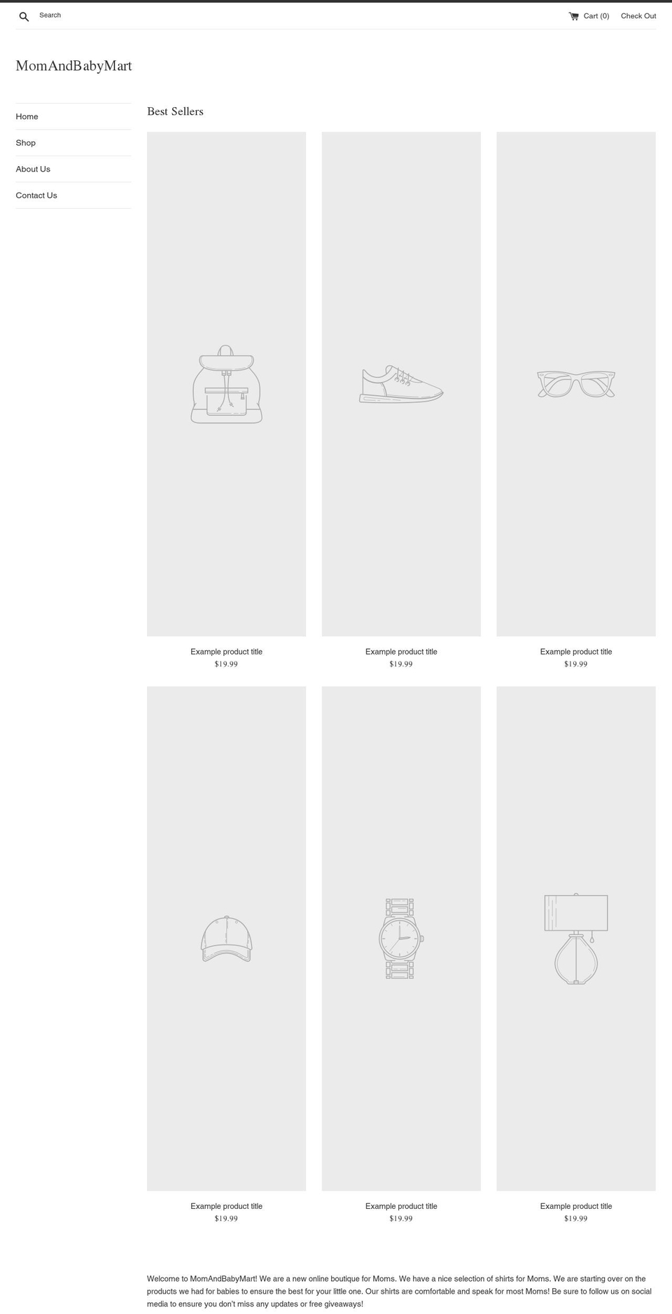 momandbabymart.com — Shopify storefront screenshot