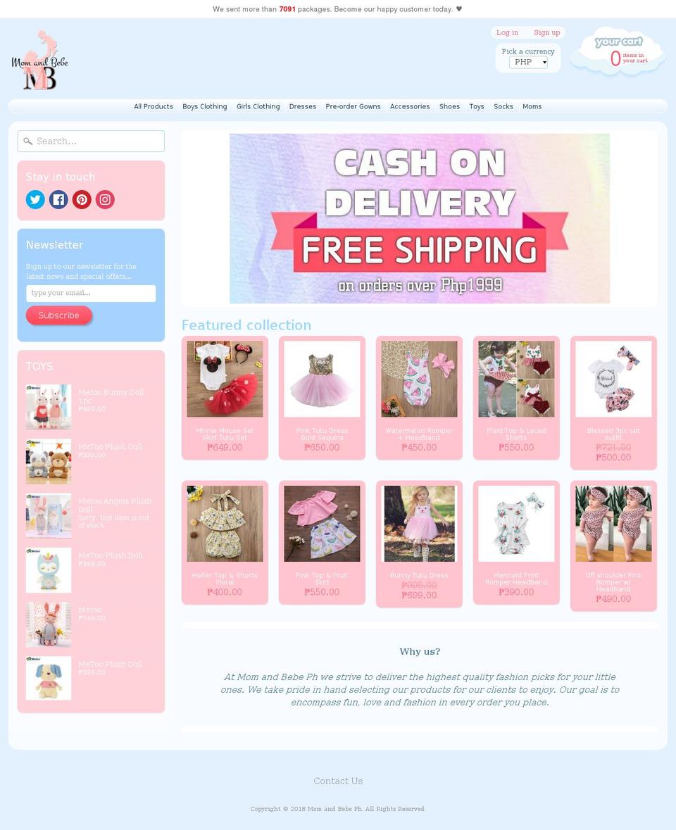 momandbebe-ph.com shopify website screenshot