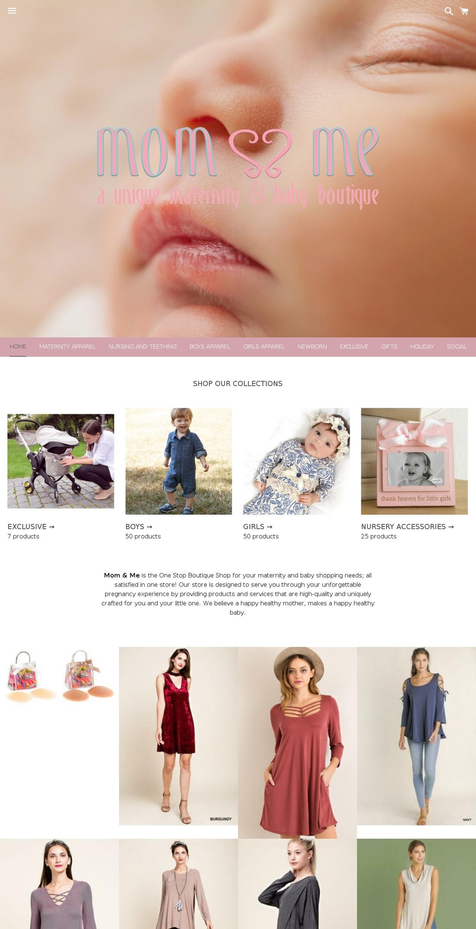 momandmestore.com — Shopify storefront screenshot