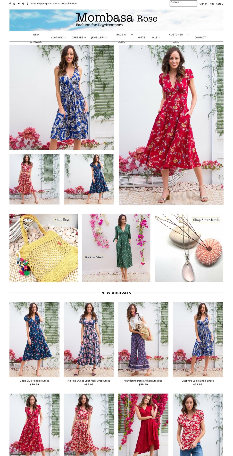 mombasarose.com.au shopify website screenshot