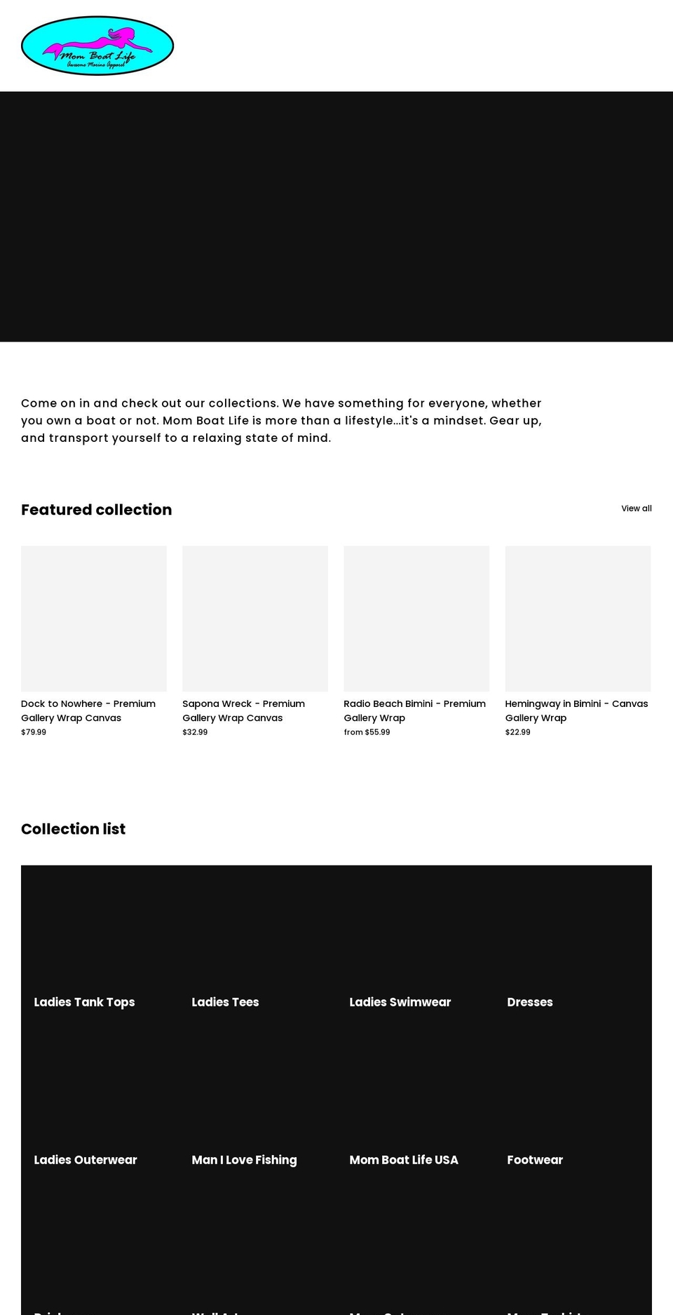 momboatlife.com — Shopify storefront screenshot