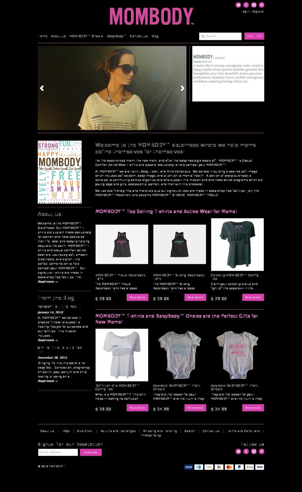 mombody.net shopify website screenshot