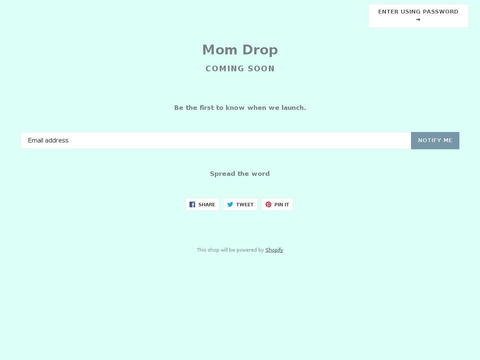 momdrop.com — Shopify storefront screenshot