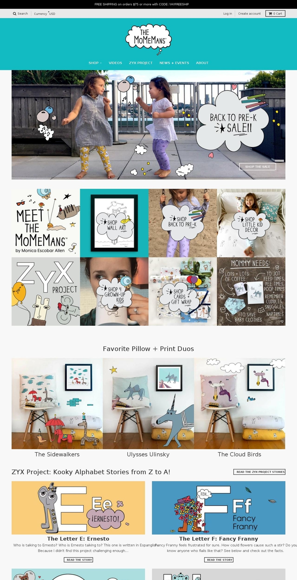 momemashop.com — Shopify storefront screenshot
