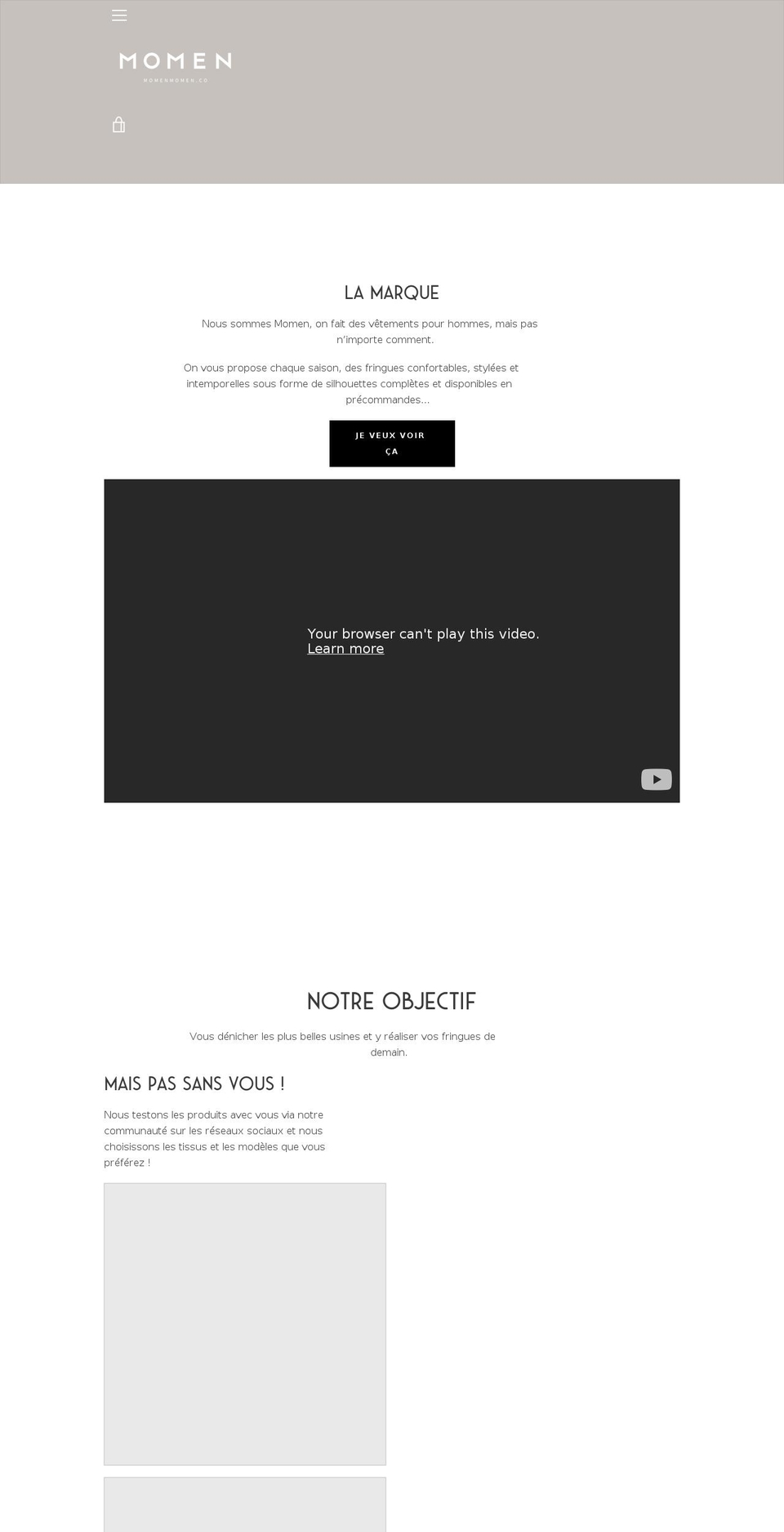 momenmomen.co shopify website screenshot