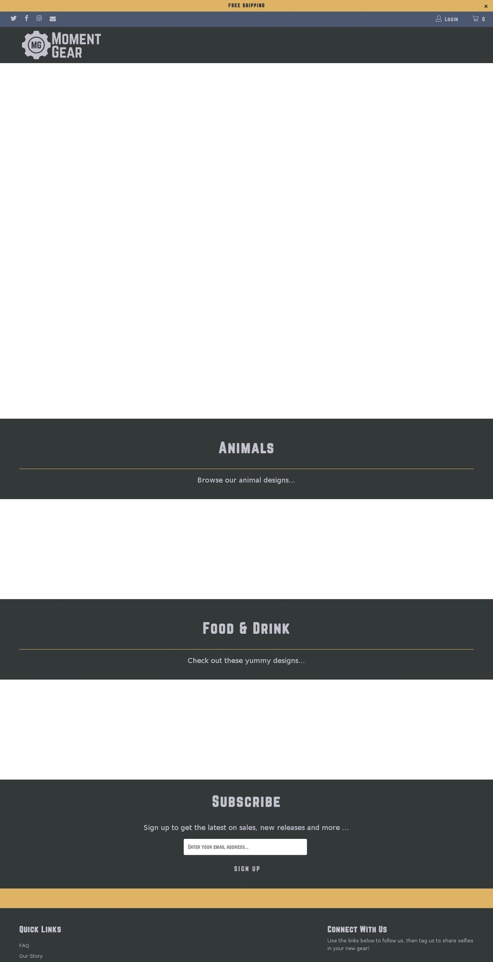 momentgear.org shopify website screenshot