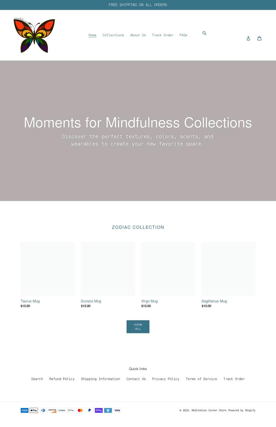 moments-for-mindfulness.myshopify.com shopify website screenshot