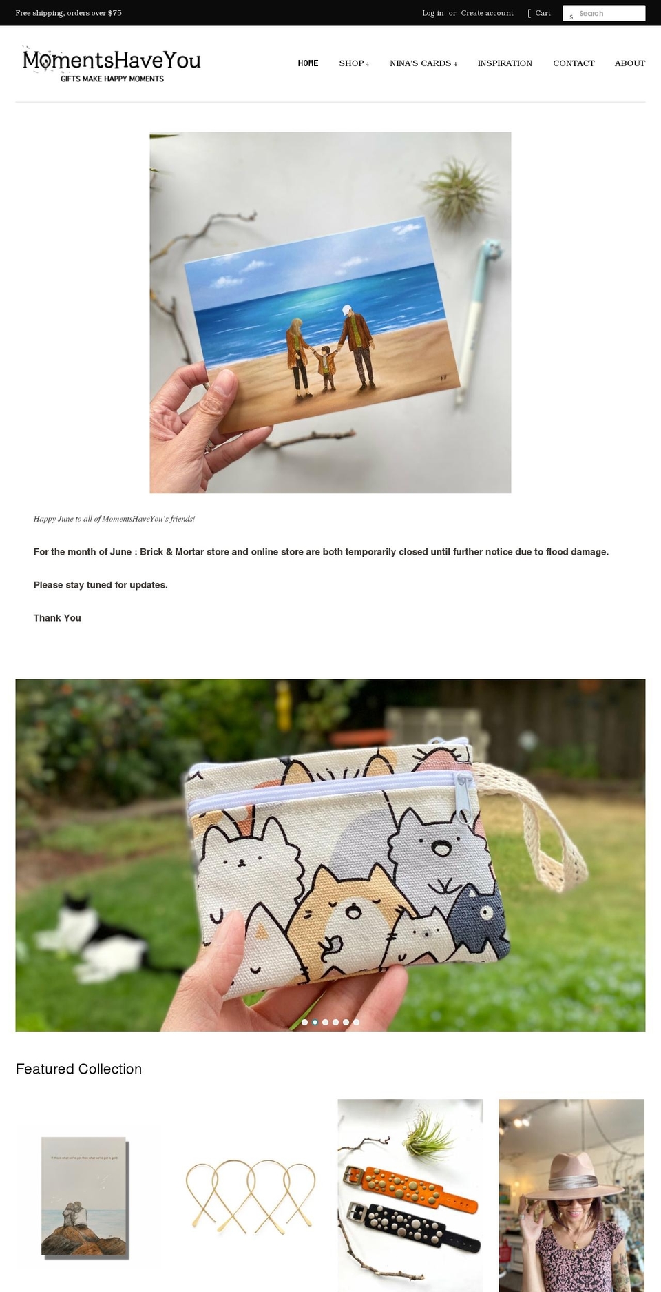 momentshaveyou.com shopify website screenshot
