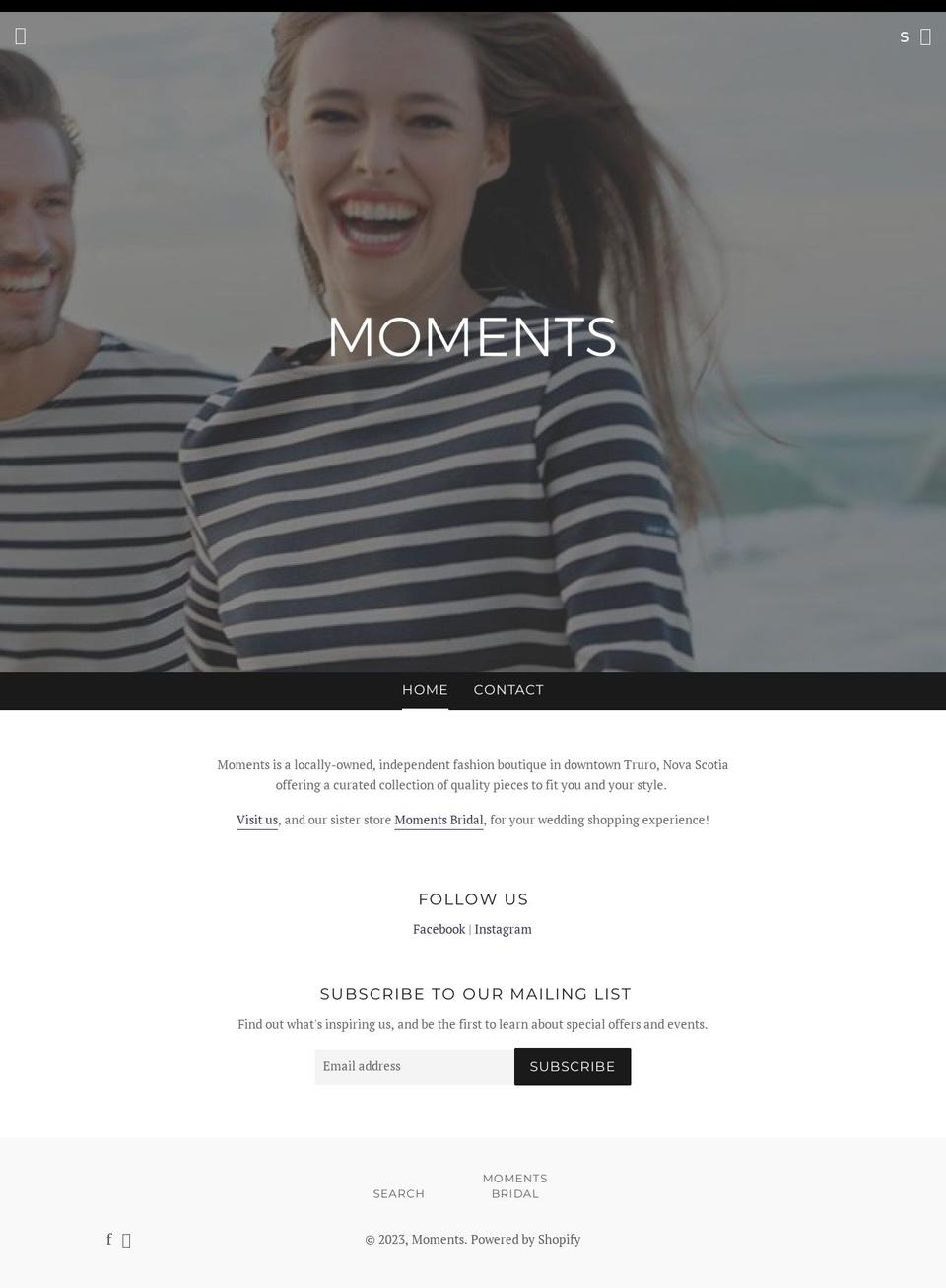 momentstruro.com — Shopify storefront screenshot