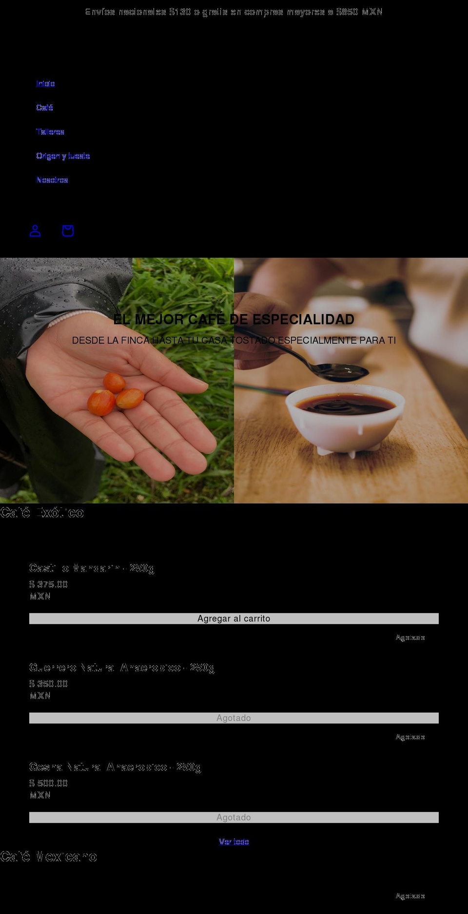 momentum.coffee shopify website screenshot