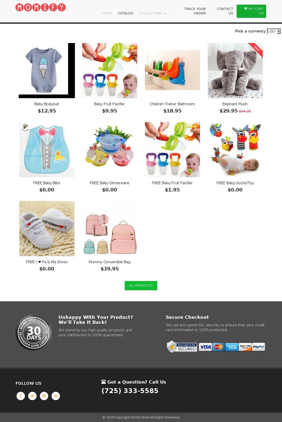 momfystore.com — Shopify storefront screenshot