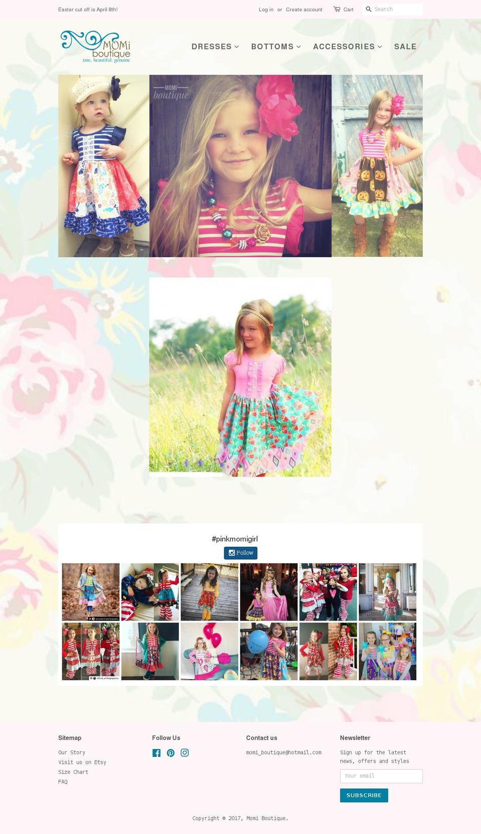 momiboutique.com shopify website screenshot