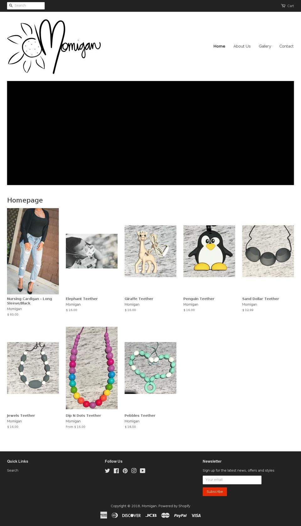 momigan.us shopify website screenshot