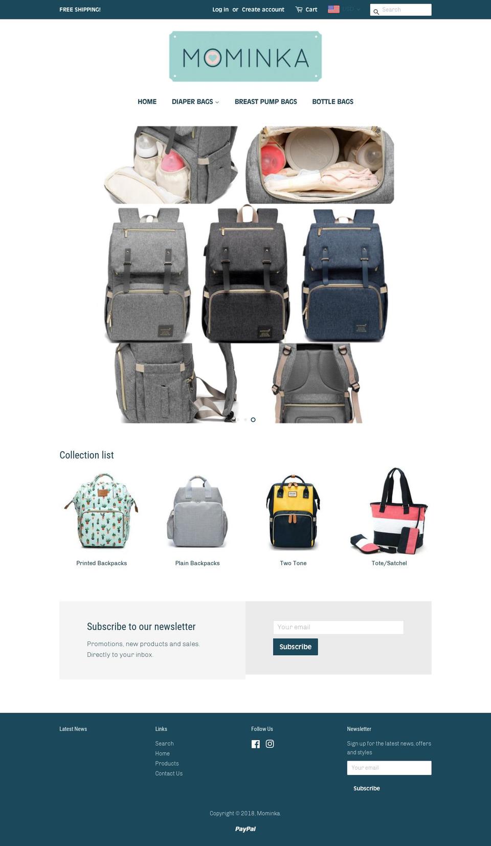 mominka.com — Shopify storefront screenshot