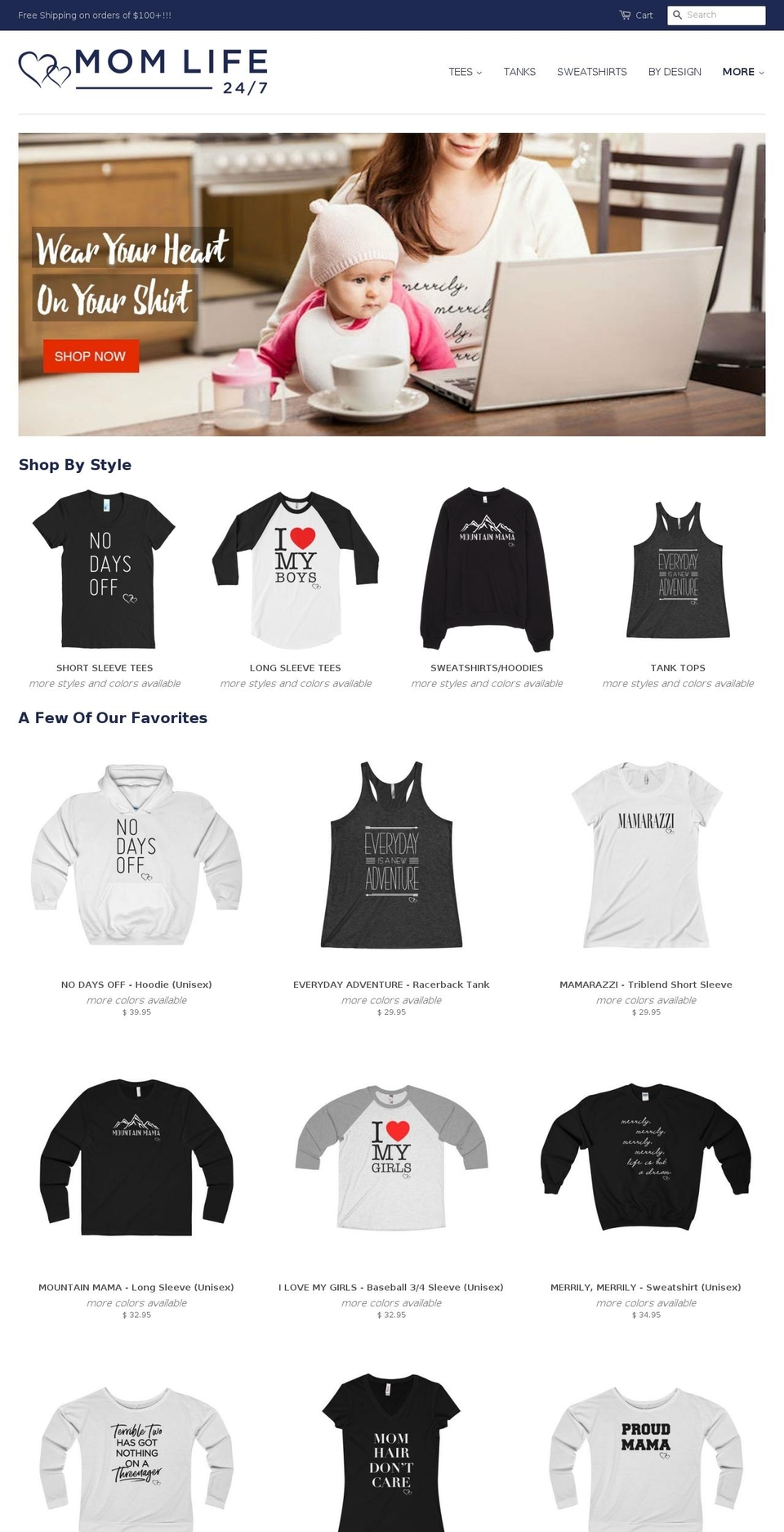 momlife247.com — Shopify storefront screenshot