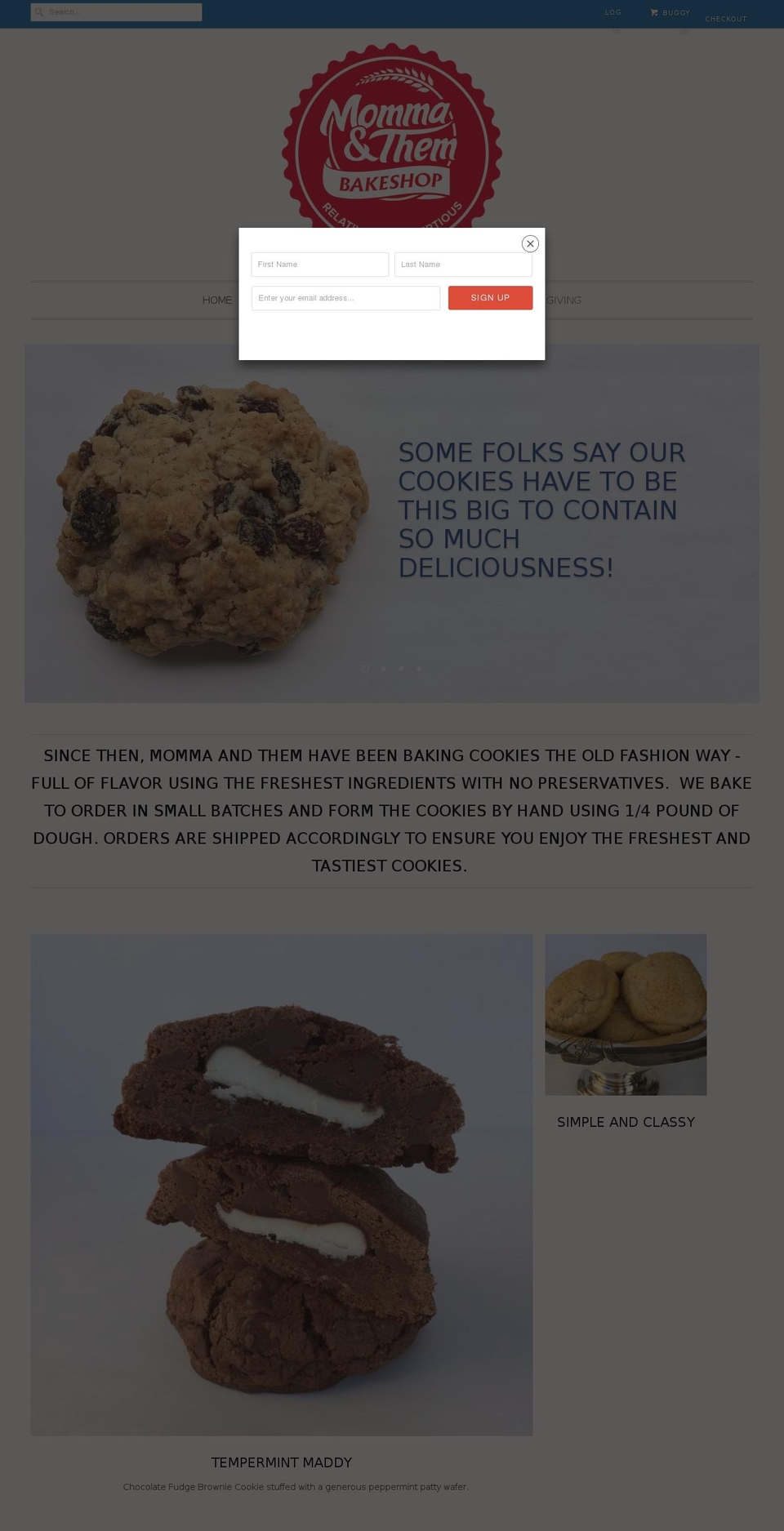 mommaandthem.com shopify website screenshot