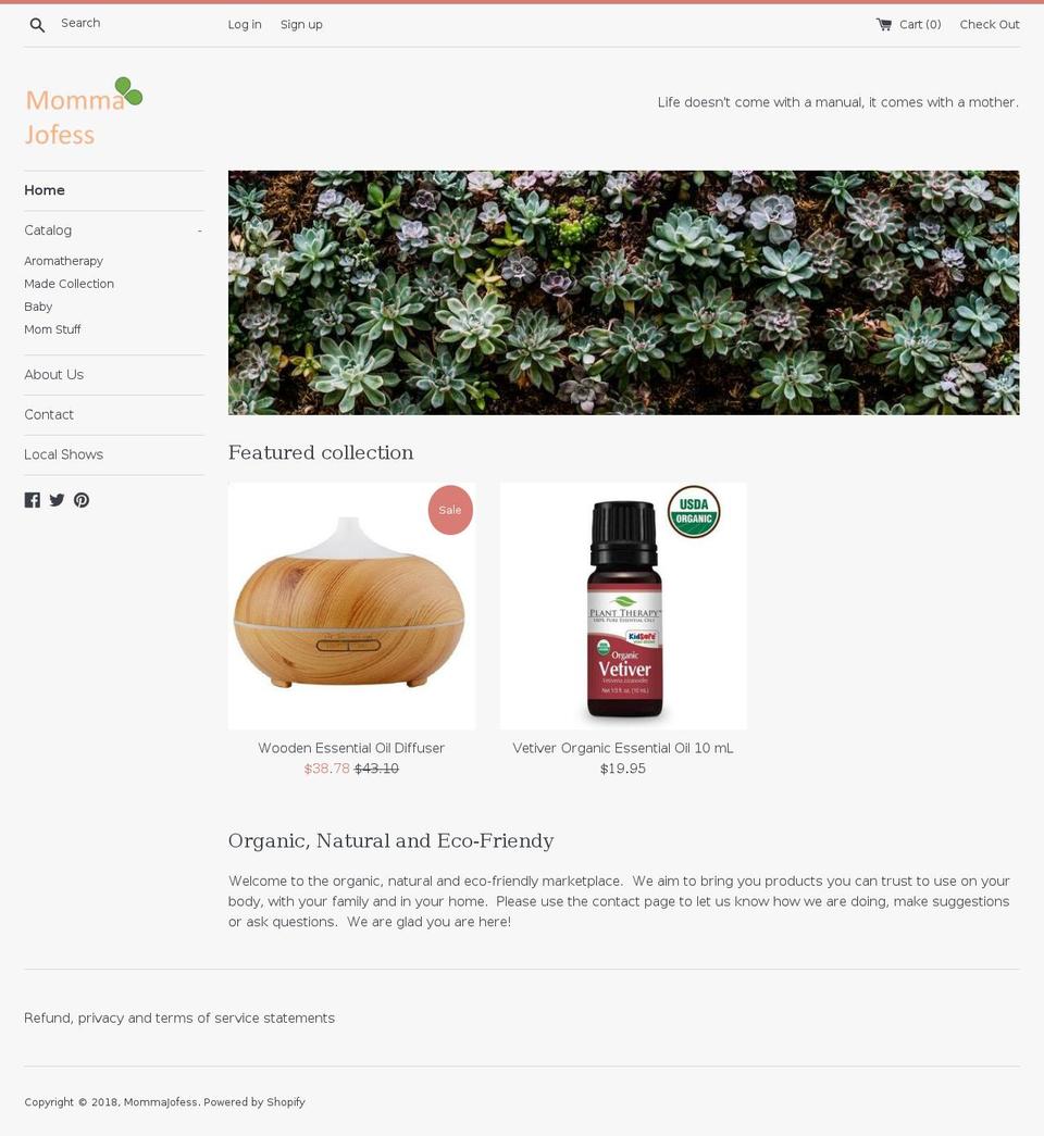 mommajofess.com — Shopify storefront screenshot