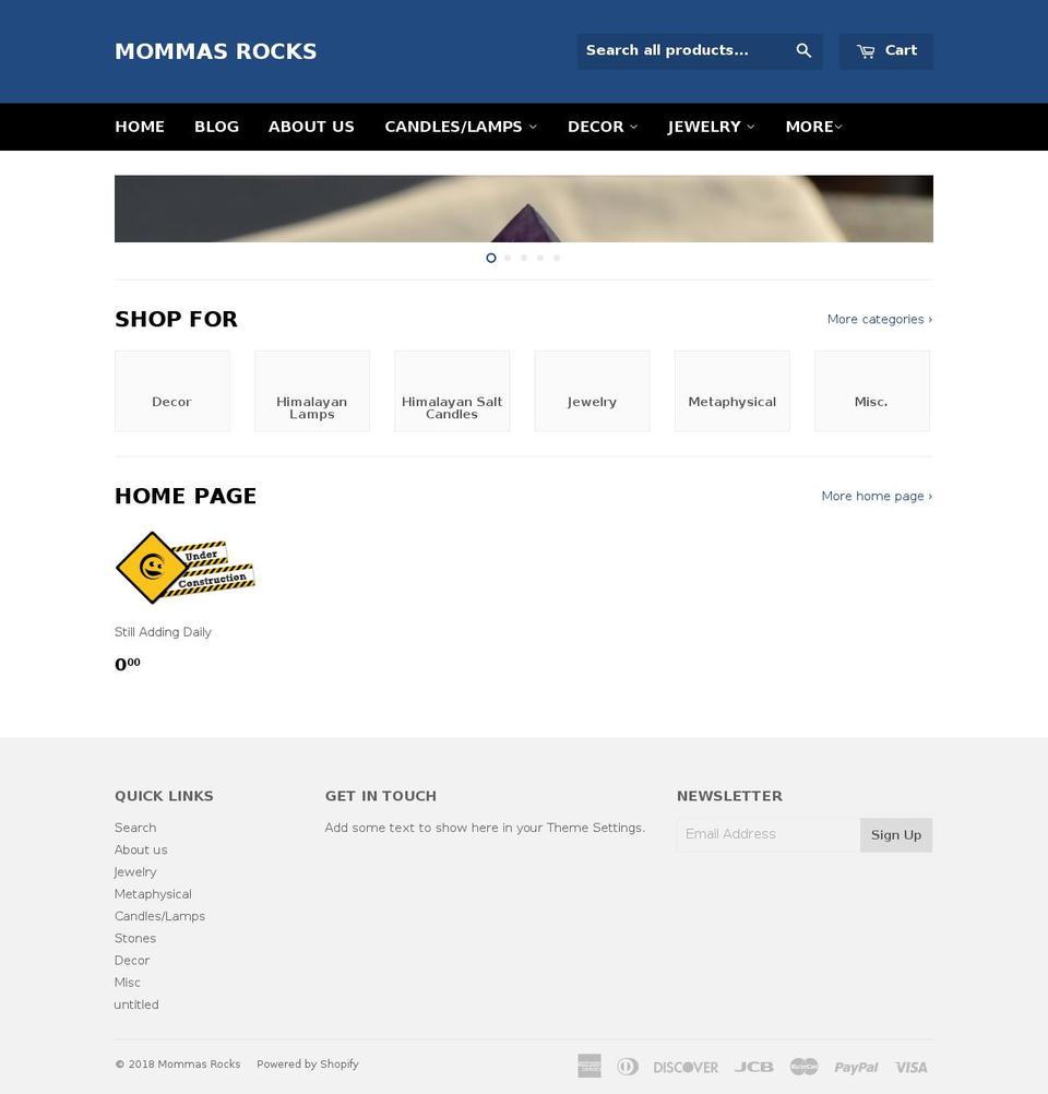 mommasrocks.com — Shopify storefront screenshot