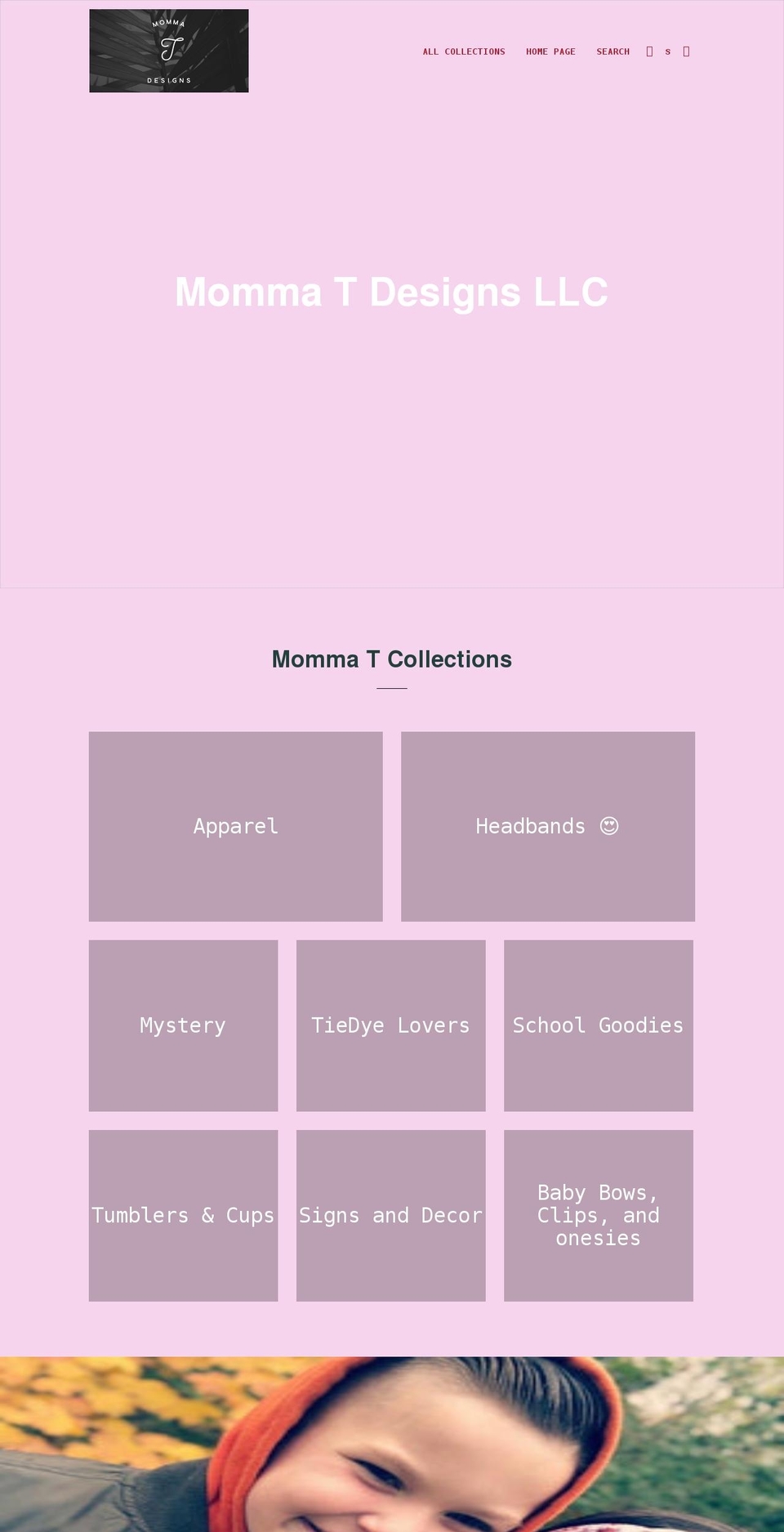 mommatdesigns.com shopify website screenshot