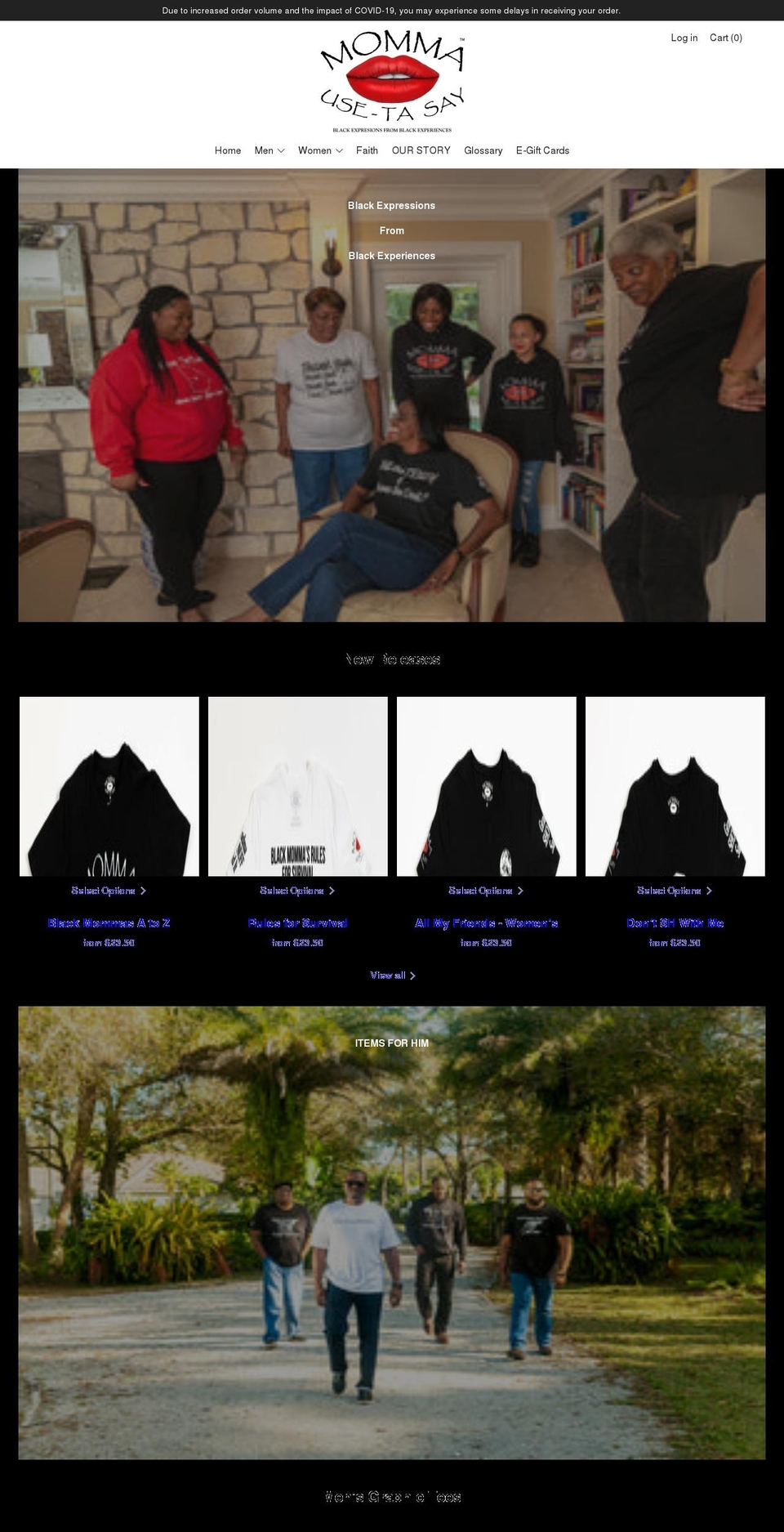 mommausetasay.com shopify website screenshot