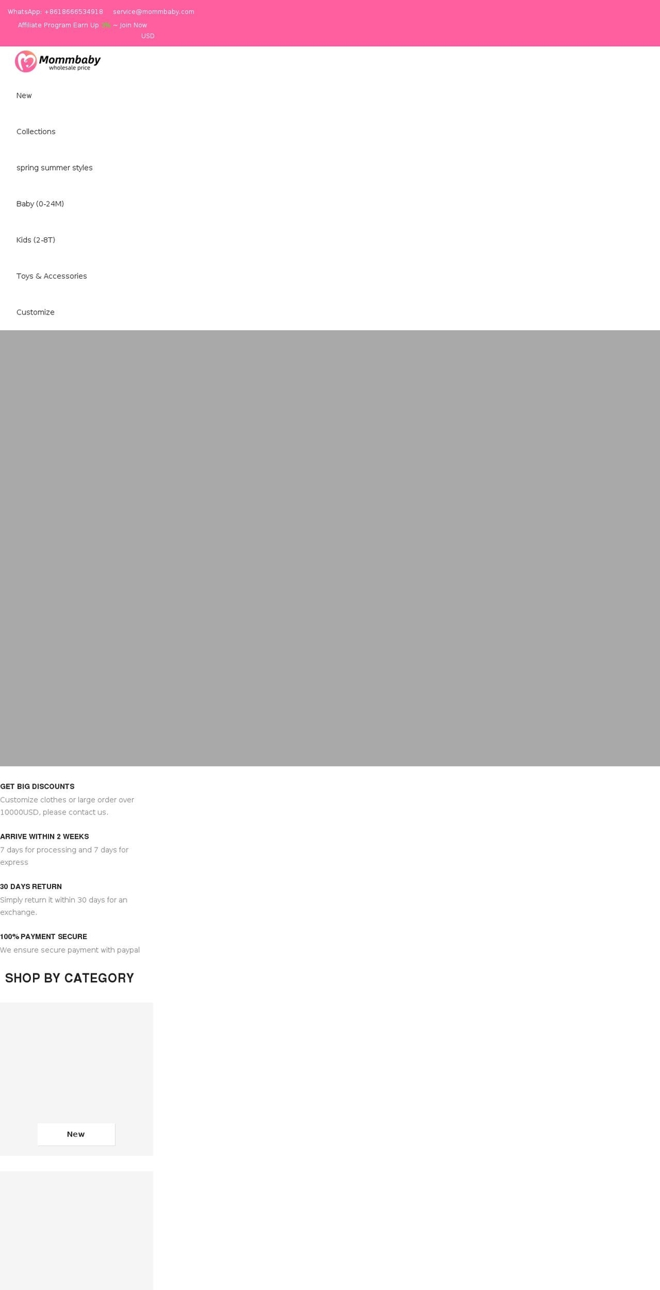 mommbaby.com shopify website screenshot