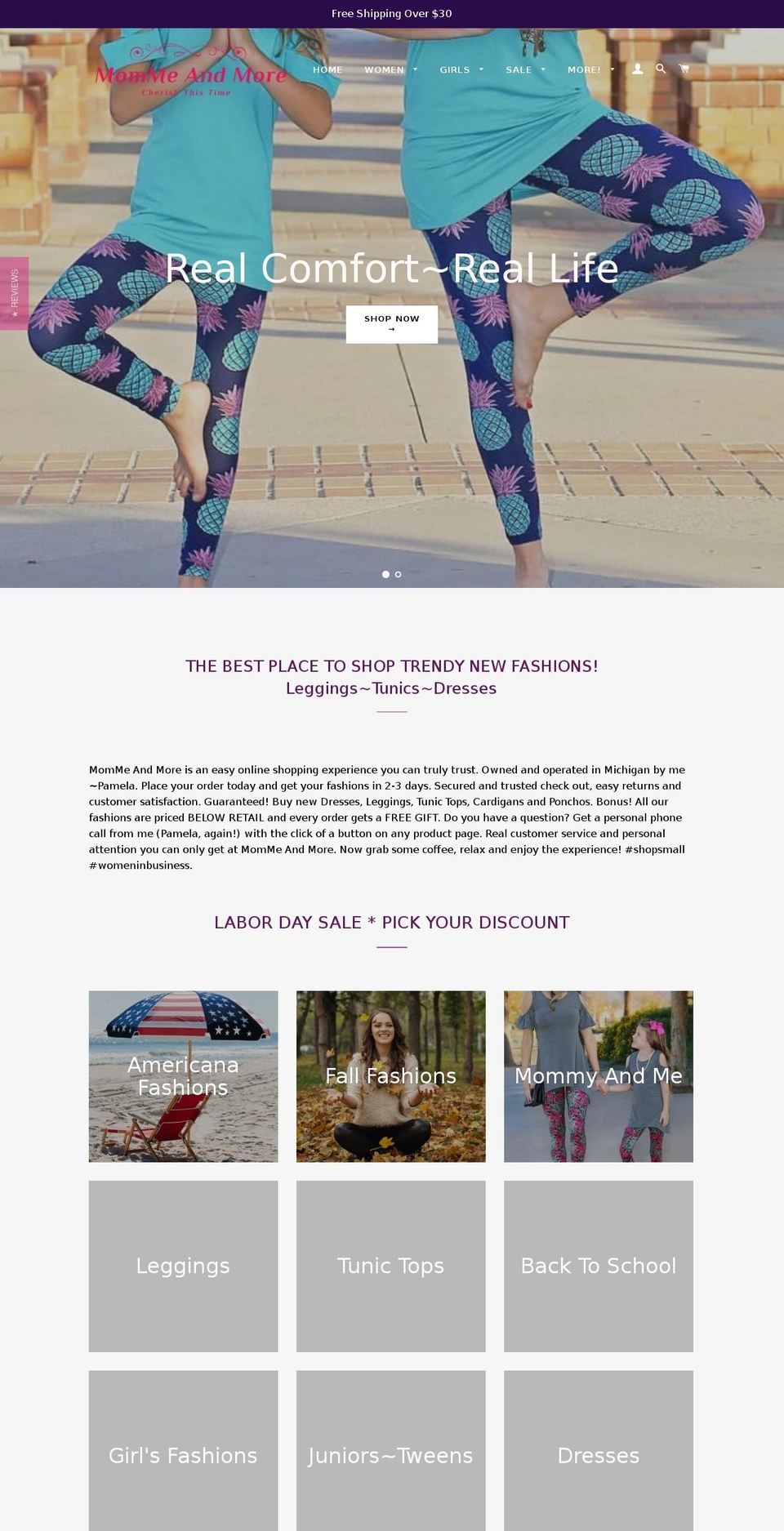 mommeandmore.com shopify website screenshot